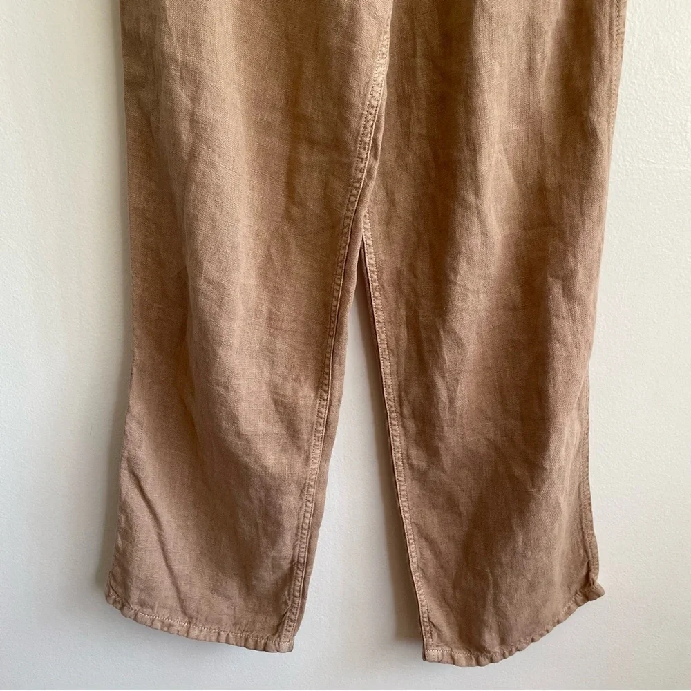 Zara wide leg linen pants trousers high rise blogger fave europe minimalist work